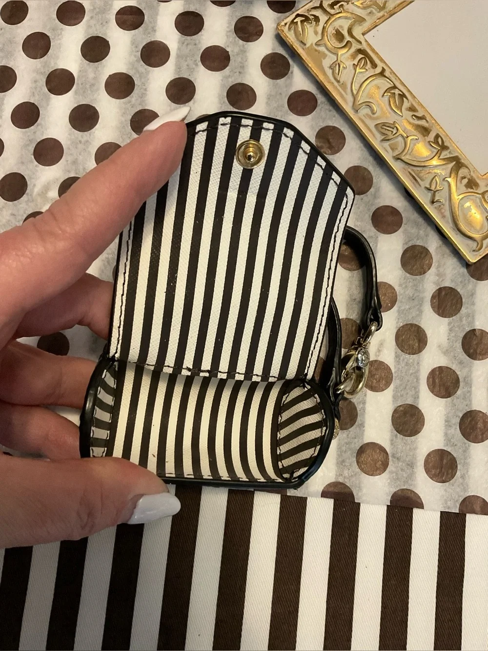 Henri Bendel Black Saffiano Leather Dog Waste Bag Holder